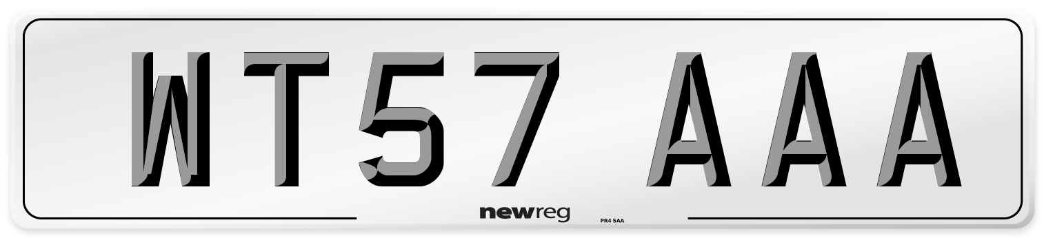 WT57 AAA Number Plate from New Reg